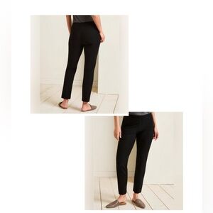 Eileen Fisher Black Washable Stretch Crepe Pants Sz S Waist Pull-On Classic GUC